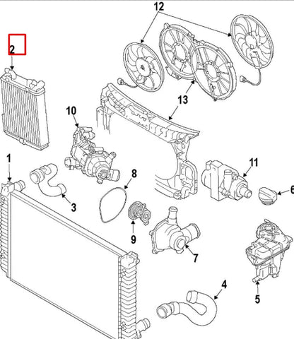 NEW AUDI RS7 SPORTBACK 4G8 REAR LEFT COOLING RADIATOR 8K0121212C ORIGINAL