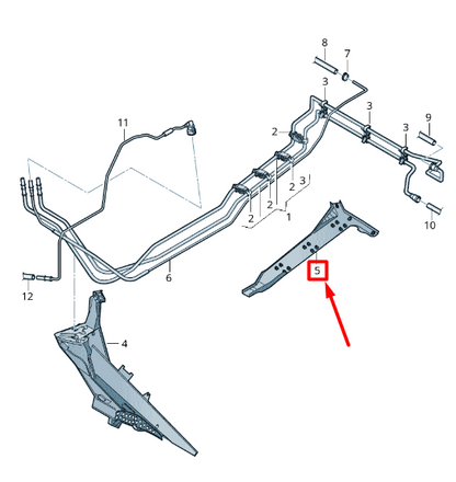new volkswagen caddy 2k mk3 fuel line cover 2k0201488f original
