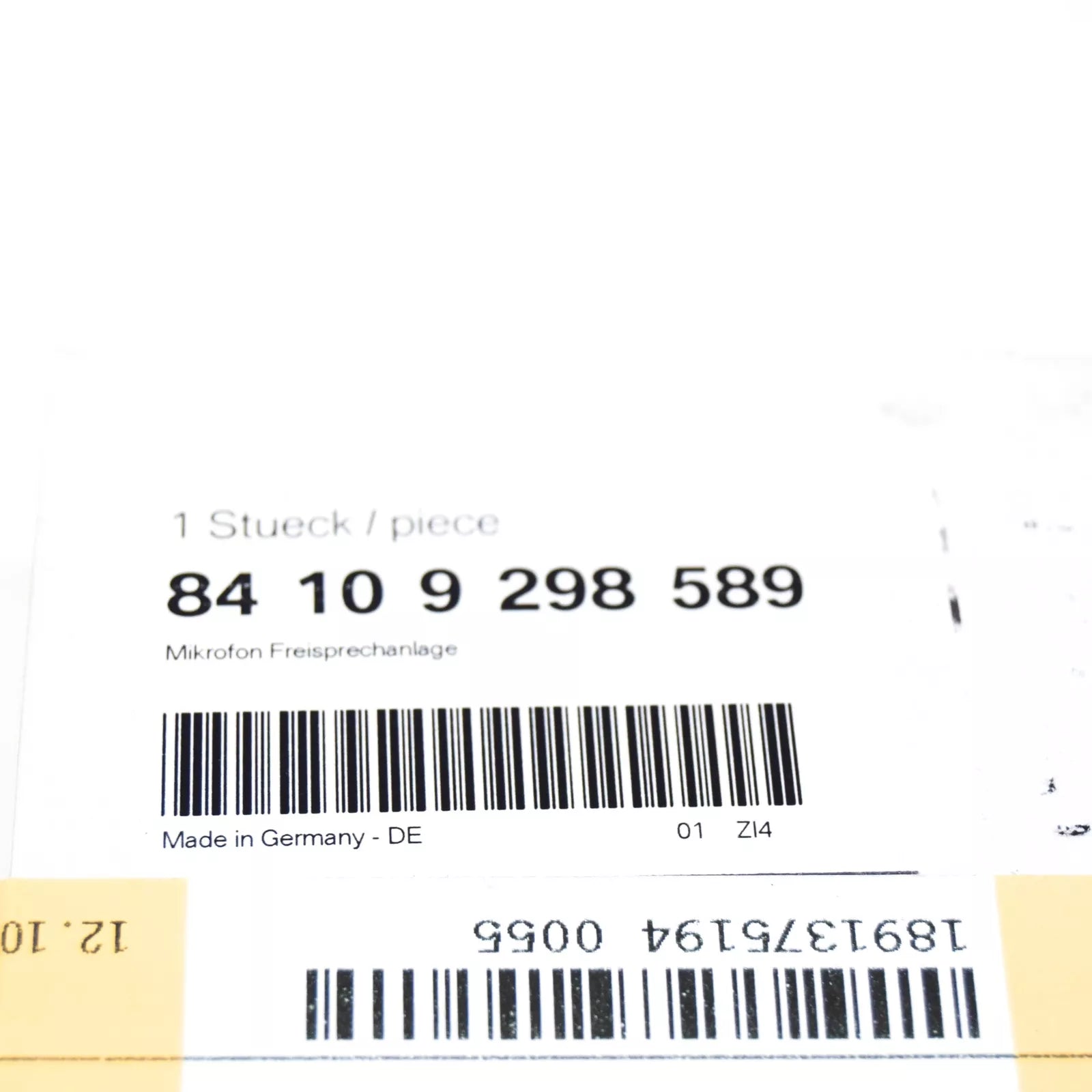 NEW BMW 5 G30 HANDS FREE TELEPHONE MICROPHONE 84109298589 9298589 ORIGINAL