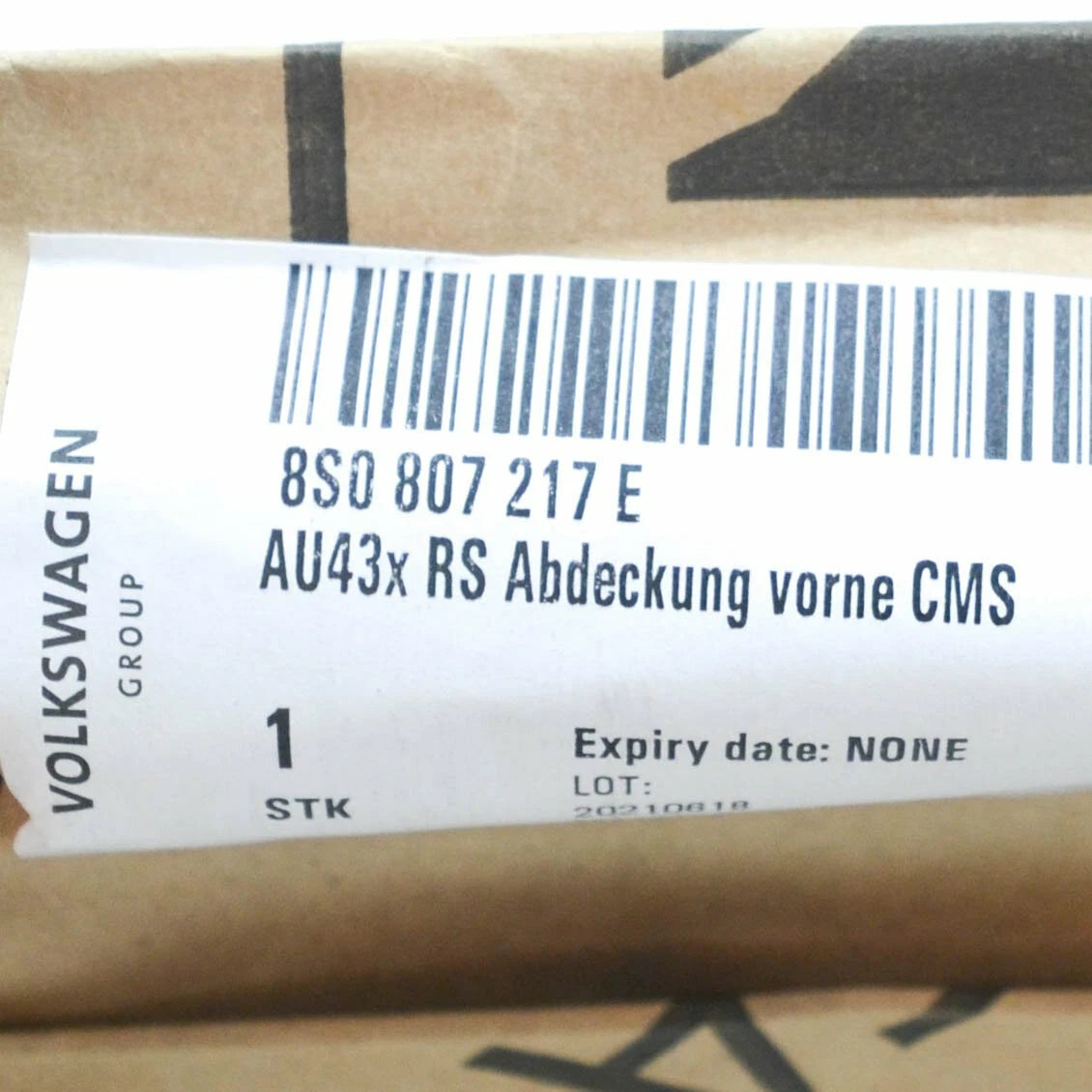 NEW AUDI TT FV 8S ROADSTER FRONT BUMPER INNER GRILLE COVER 8S0807217E