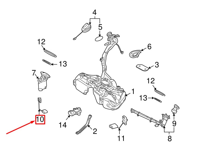 NEW MERCEDES-BENZ E W212 FUEL GAUGE SENDING UNIT A2045401017 ORIGINAL