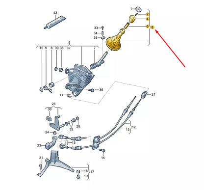 NEW VW TRANSPORTER T5 GEAR SHIFTING KNOB WITH BOOT 7H0711113GQUN ORIGINAL