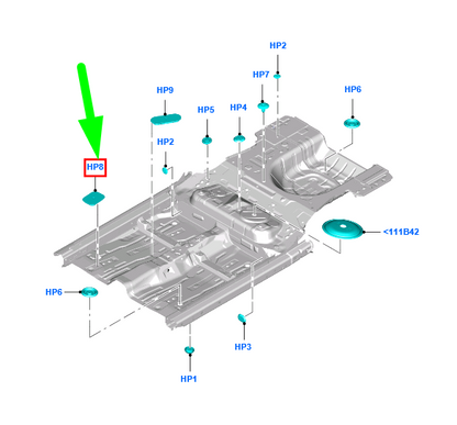 new ford ka mk3 floor pan plug 1668703 w714899-s300 original