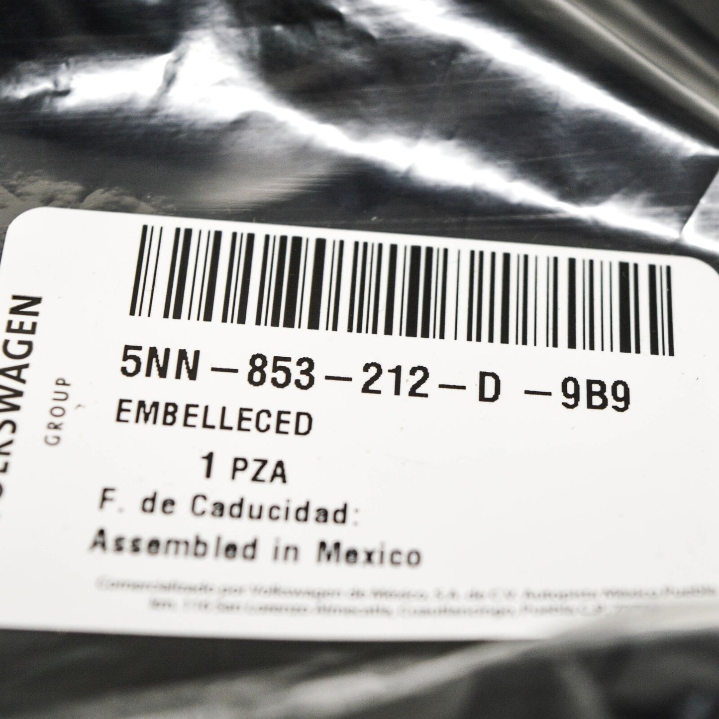 NEW VOLKSWAGEN TIGUAN MK2 FRONT RIGHT FOG LIGHT BEZEL TRIM 5NN853212D9B9