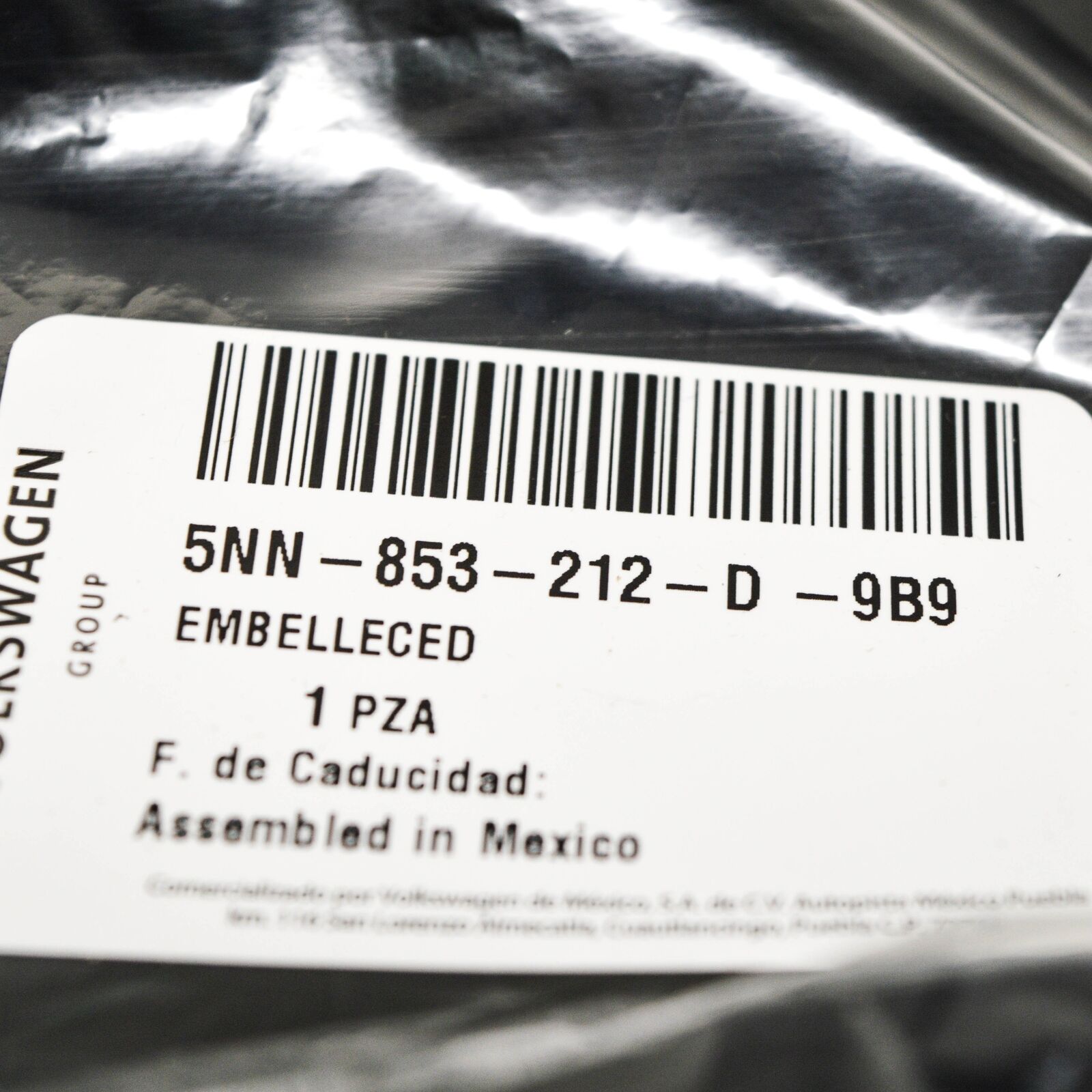 NEW VOLKSWAGEN TIGUAN MK2 FRONT RIGHT FOG LIGHT BEZEL TRIM 5NN853212D9B9