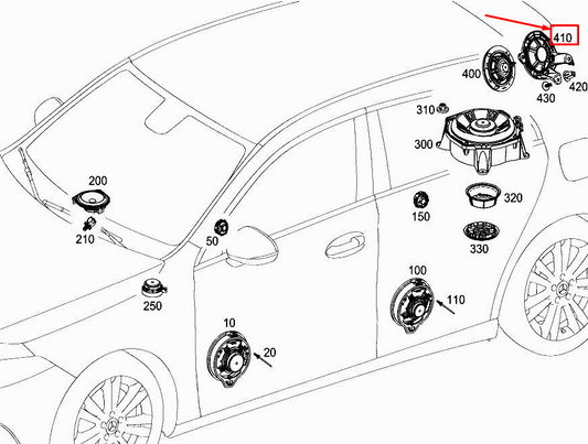 new mercedes-benz a w177 rear left loudspeaker bracket a1775453800 original