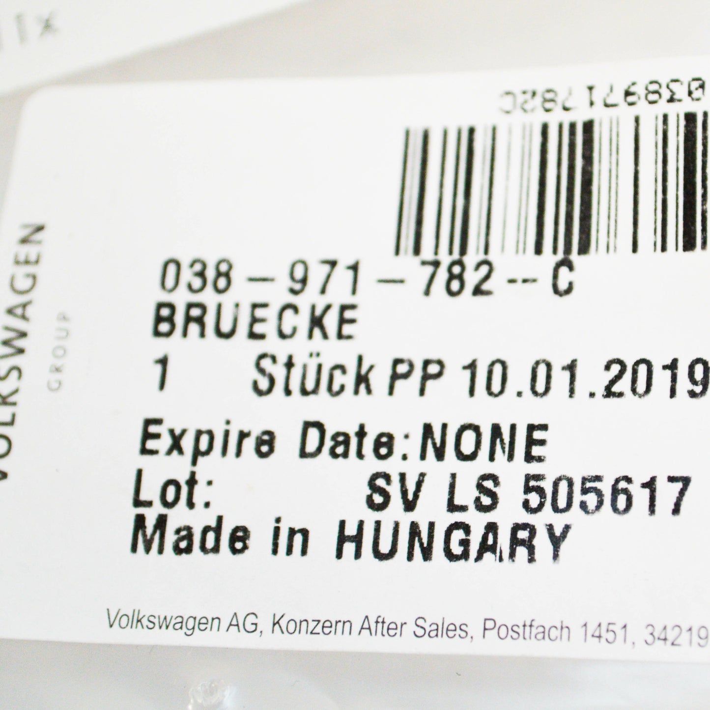 NEW AUDI A3 8L1 GLOW PLUG RAIL BRIDGE WIRING HARNESS 038971782C 1.9 TDI ORIGINAL