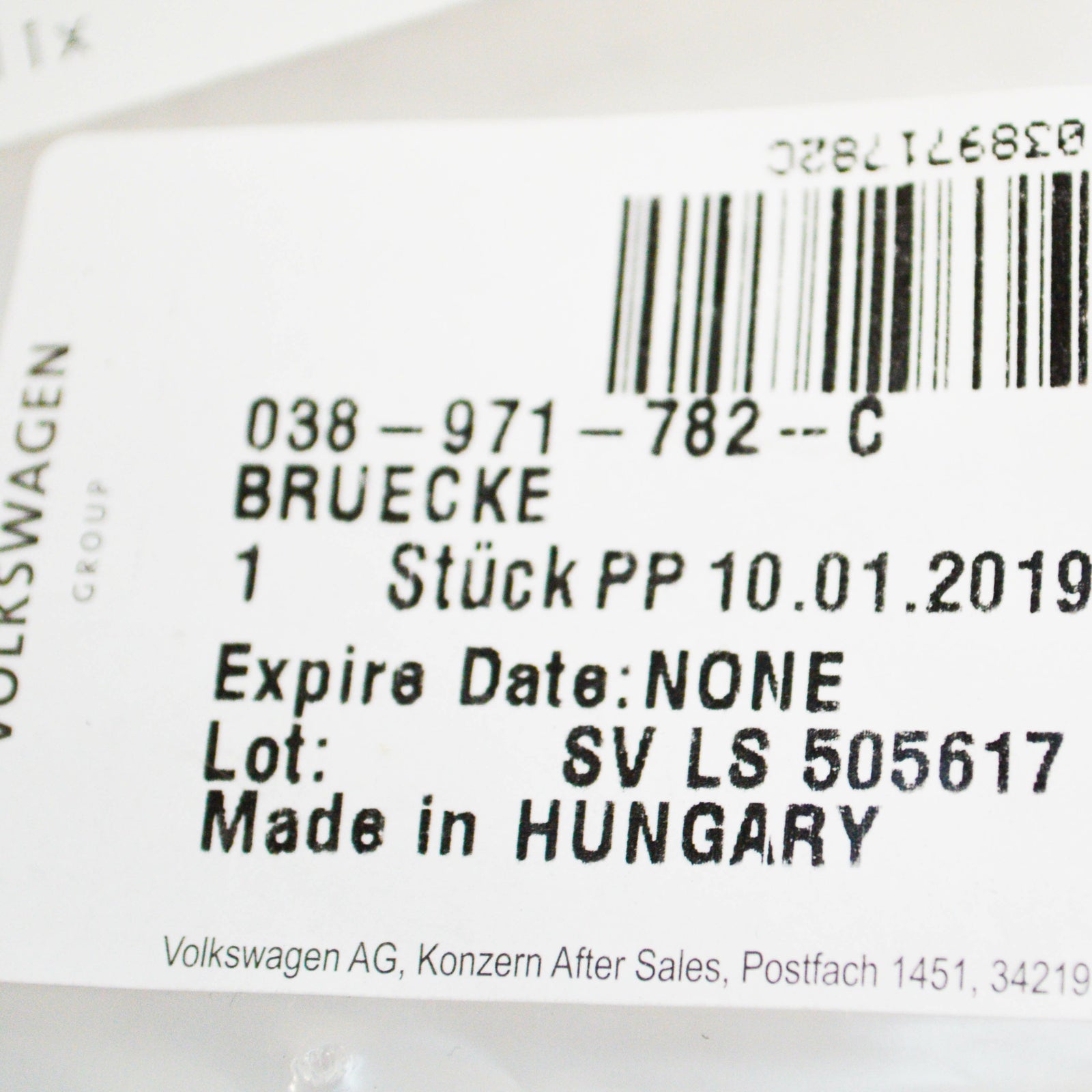 NEW AUDI A3 8L1 GLOW PLUG RAIL BRIDGE WIRING HARNESS 038971782C 1.9 TDI ORIGINAL