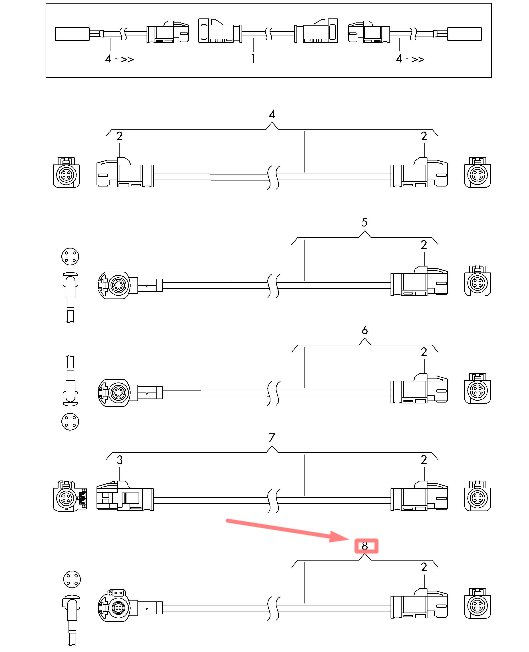 new volkswagen passat b8 3g data adapter cable 000098607a original