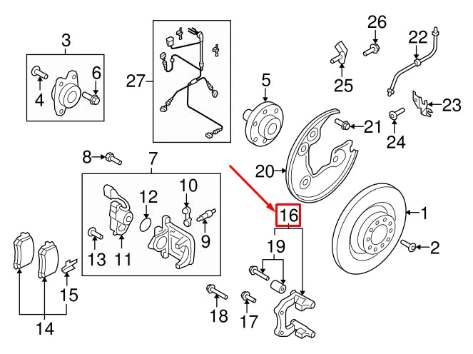 NEW AUDI A4 AVANT B8 REAR LEFT CALIPER CARRIER 8K0615425A ORIGINAL