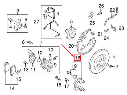 NEW AUDI A4 AVANT B8 REAR LEFT CALIPER CARRIER 8K0615425A ORIGINAL