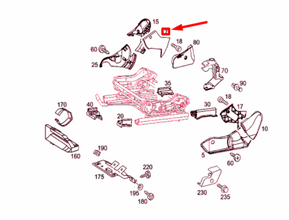 NEW MERCEDES-BENZ C CL203 FRONT LEFT SEAT LEFT COVER A2099183130647E94 ORIGINAL
