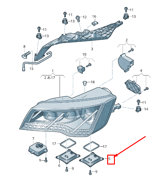 new audi rs7 sportback 4g dipped beam power module 4g0907472b original