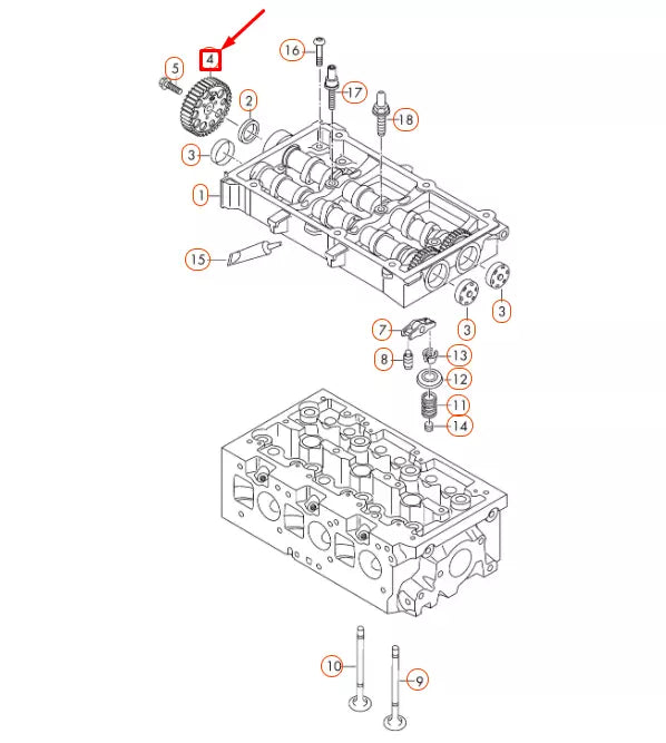NEW AUDI A1 8X CAMSHAFT TOOTHED BELT PULLEY 04L109105 ORIGINAL