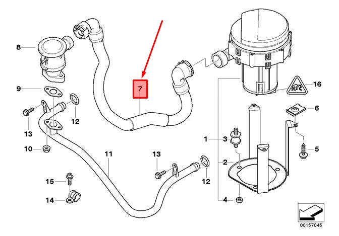 NEW BMW 5 E39 ENGINE PRESSURE HOSE ASSY 11721438263 ORIGINAL