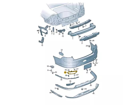 NEW VOLKSWAGEN ARTEON 3H7 REAR LEFT EXHAUST TAILPIPE TRIM 3G08077632ZZ