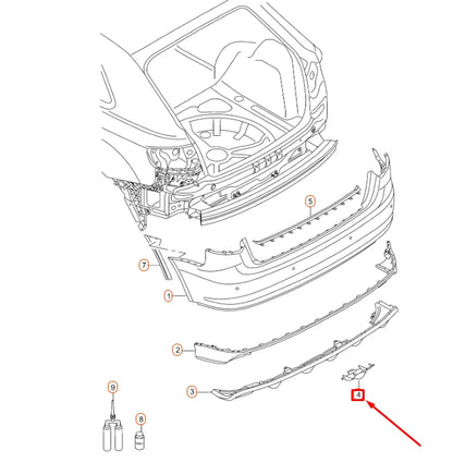 NEW AUDI RS3 SPORTBACK 8P REAR BUMPER TOW EYE COVER 8P4807441DT94