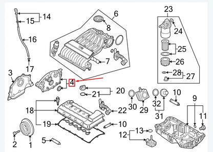 NEW VW PHAETON 3D ENGINE UPPER TIMING CHAIN COVER 03H109122J ORIGINAL