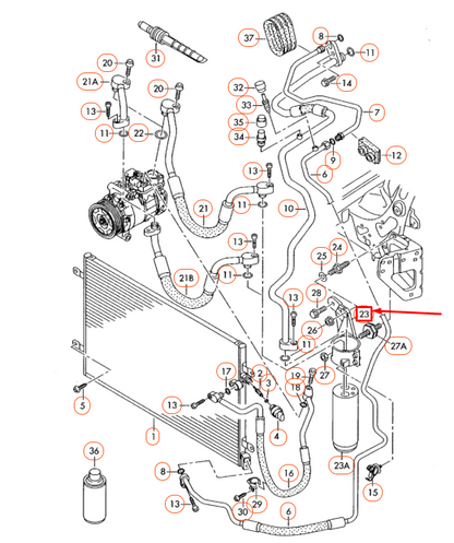 NEW AUDI A6 C6 A/C DRIER BRACKET 4F0260197E ORIGINAL
