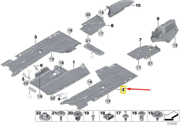 NEW BMW M2 COUPE F22 LEFT SIDE UNDERBODY COVER 51758066011 8066011 ORIGINAL