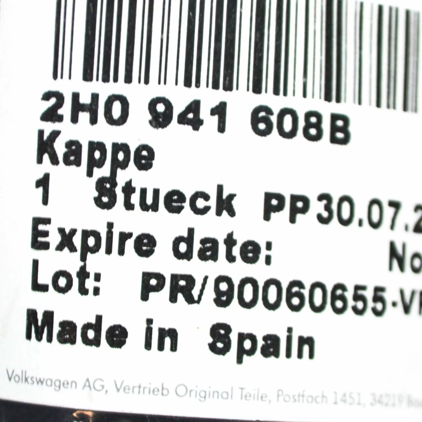 NEW VOLKSWAGEN AMAROK FRONT RIGHT HEADLIGHT COVER CAP 2H0941608B ORIGINAL