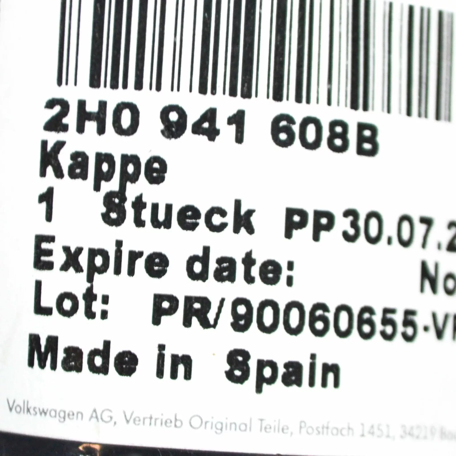 NEW VOLKSWAGEN AMAROK FRONT RIGHT HEADLIGHT COVER CAP 2H0941608B ORIGINAL