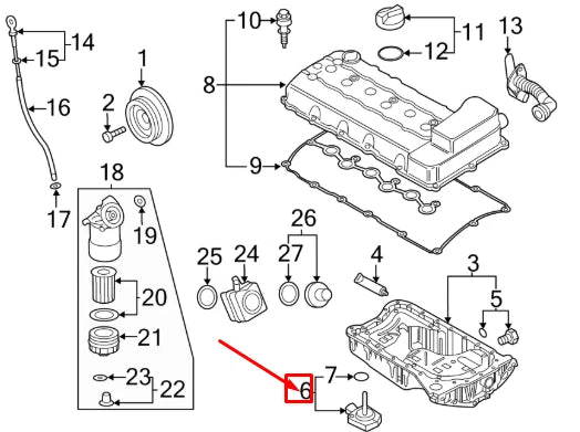 NEW VW TOUAREG 7P ENGINE OIL LEVEL SENSOR 03L907660C
