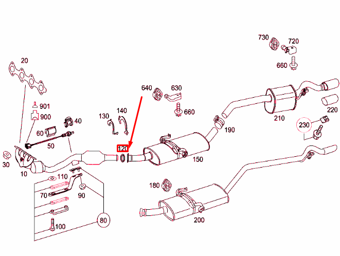 NEW MERCEDES-BENZ A W169 EXHAUST PIPE SEALING RING A1694920081 ORIGINAL