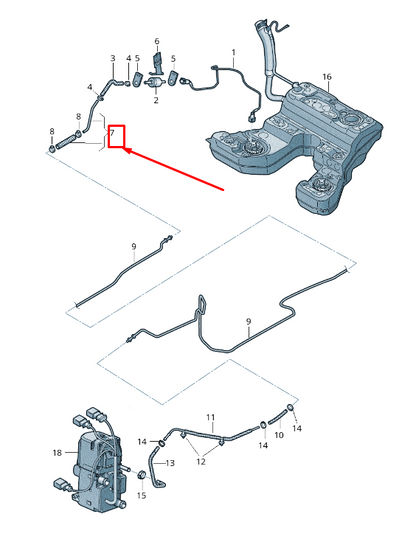 new audi a6 allroad 4g fuel line 4g0261191h original
