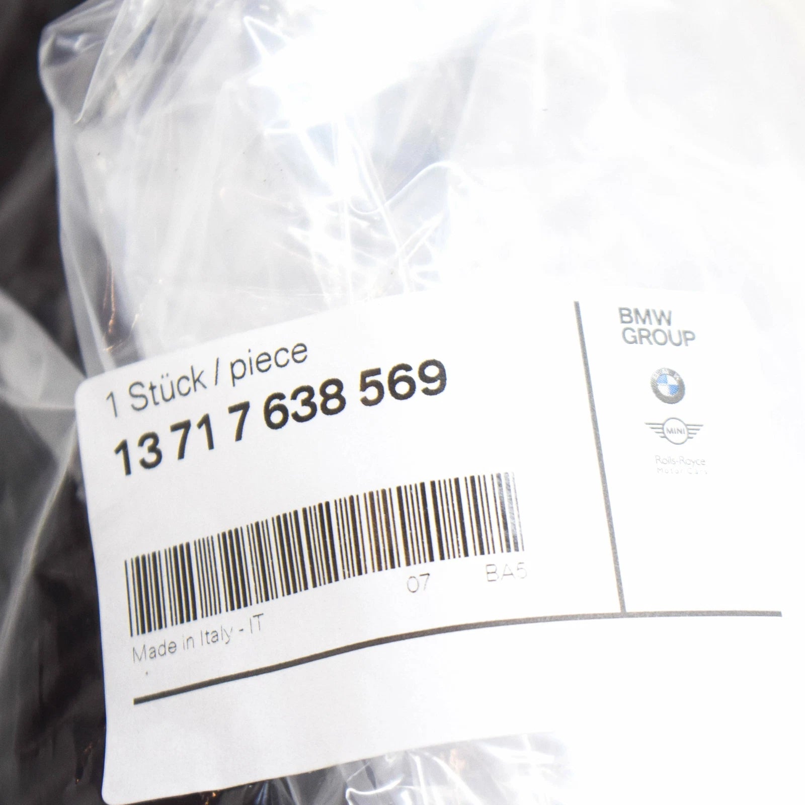 NEW BMW X5 F15 FUEL SYSTEM AIR RUBBER BOOT 4.4 PETROL L3717638569 ORIGINAL