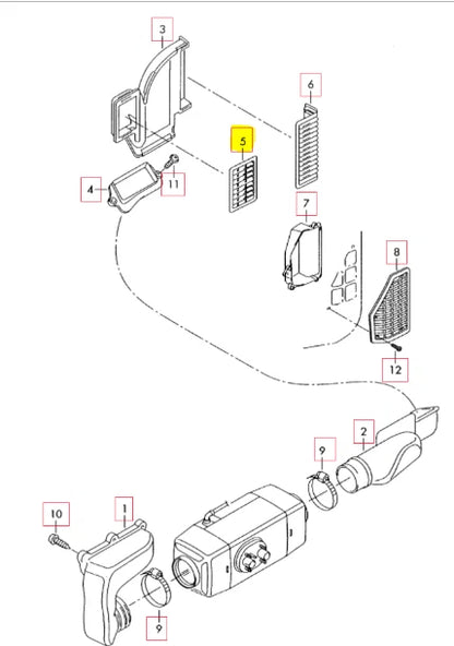 NEW VW TRANSPORTER V 7HA FRONT B PILLAR AIR VENT 7E0819209 ORIGINAL