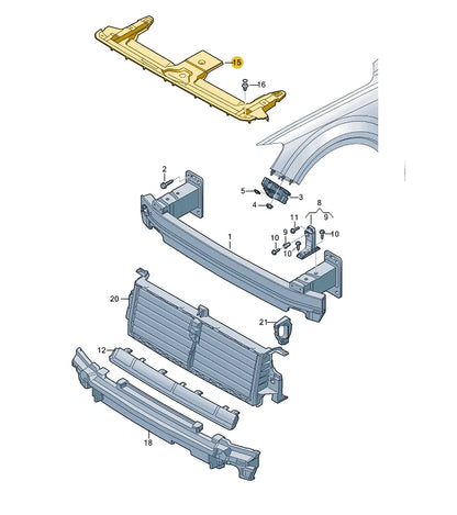 NEW AUDI Q7 4M RADIATOR SUPPORT ACCESS COVER FRONT UPPER 4M0807081A ORIGINAL