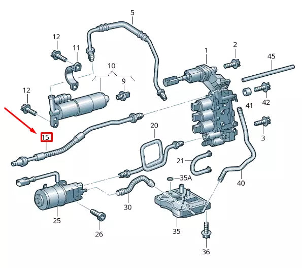 NEW VOLKSWAGEN CRAFTER 2F MK1 GEARBOX HYDRAULIC LINE 0B8325591B