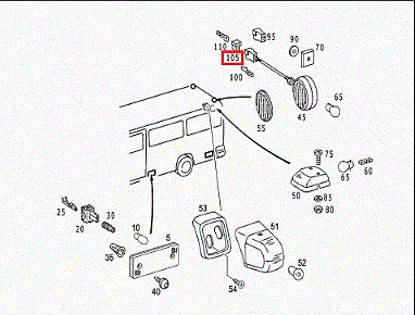 NEW MERCEDES-BENZ SPRINTER 903 EXTERIOR SIDE MARKER LIGHT A0028209156 ORIGINAL