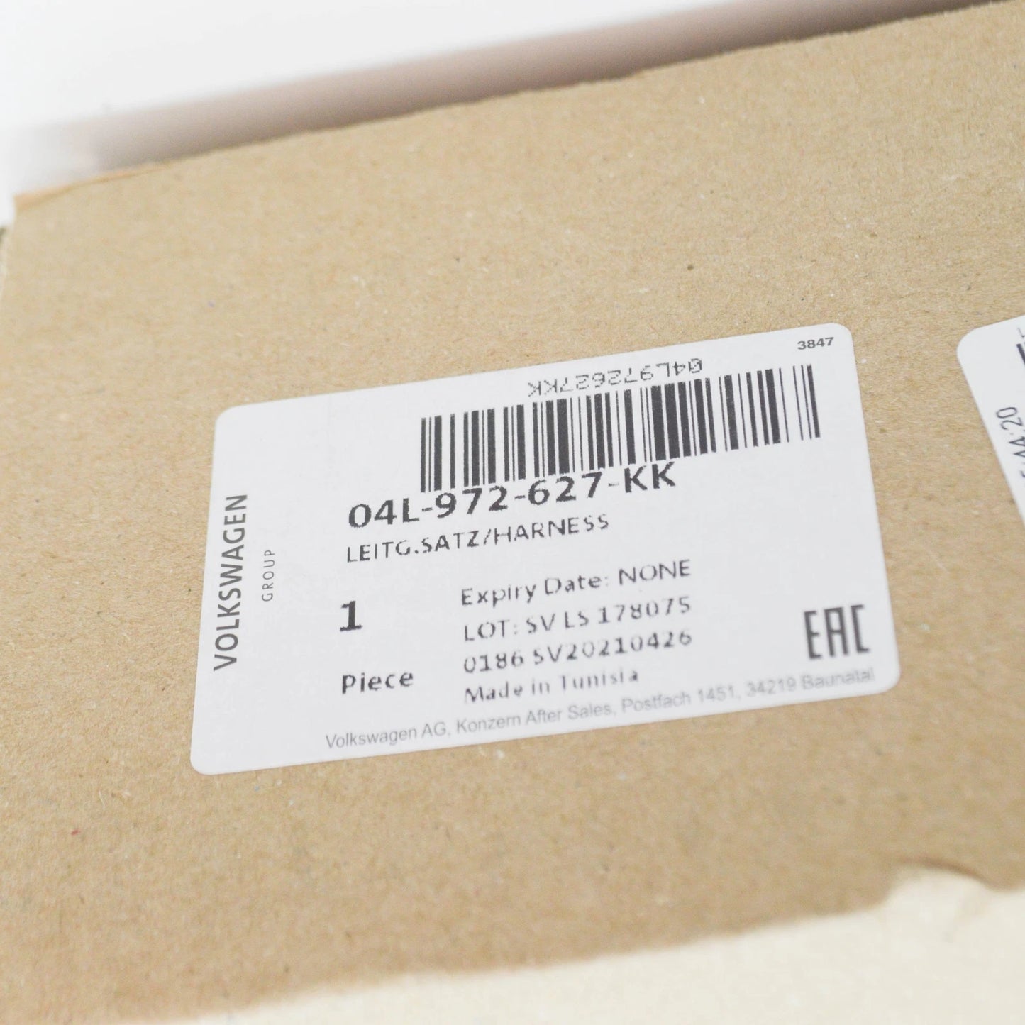 NEW AUDI A3 LIMOUSINE 8V ENGINE CABLE HARNESS 04L972627KK 2014 ORIGINAL