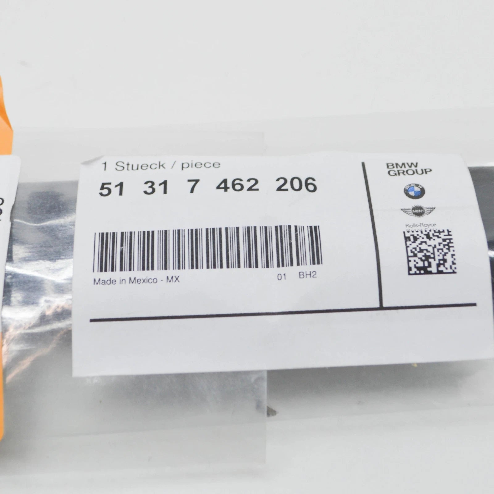 NEW BMW X5 F15 WINDSHIELD RIGHT DRIP MOLDING 51317462206 7462206 ORIGINAL