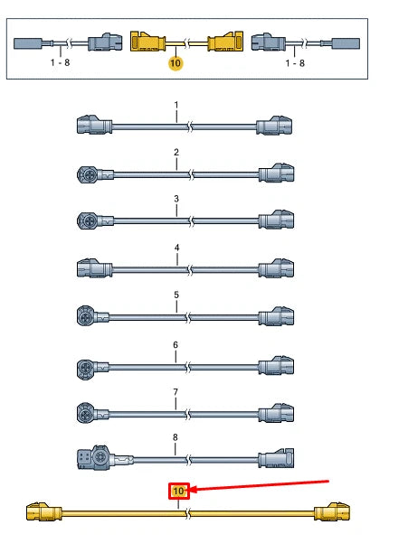 NEW AUDI E-TRON GT DATA CONNECTION LINE 000098600Q ORIGINAL