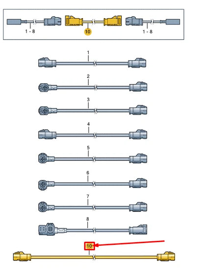 NEW AUDI E-TRON GT DATA CONNECTION LINE 000098600Q ORIGINAL