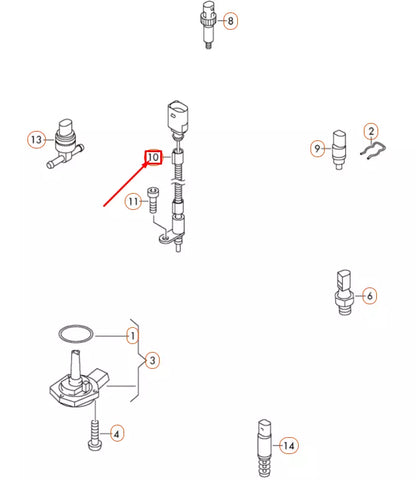 NEW VOLKSWAGEN TOUAREG 7P MK2 COOLANT TEMPERATURE SENSOR 03H919501A ORIGINAL
