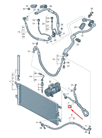 NEW AUDI Q5 FY A/C REFRIGERANT LINE 80A816721C