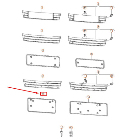NEW AUDI A7 SPORTBACK 4G8 FRONT LICENCE PLATE HOLDER 4G8807285AJT94 ORIGINAL