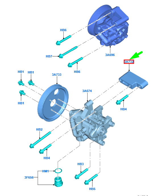 new ford transit custom mk1 power steering pump mounting bracket 2547345