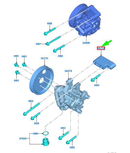 new ford transit custom mk1 power steering pump mounting bracket 2547345