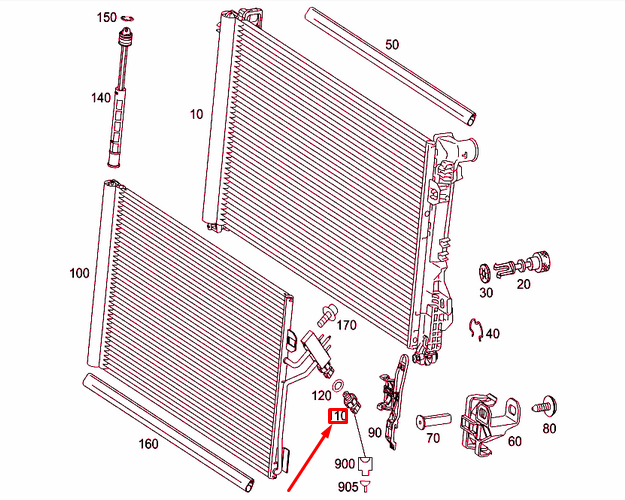 NEW MB VITO W639 HIGH PRESSURE SENSOR SWITCH RADIATOR A6395420818 ORIGINAL