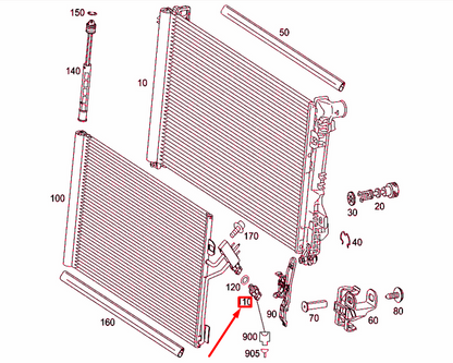 NEW MB VITO W639 HIGH PRESSURE SENSOR SWITCH RADIATOR A6395420818 ORIGINAL
