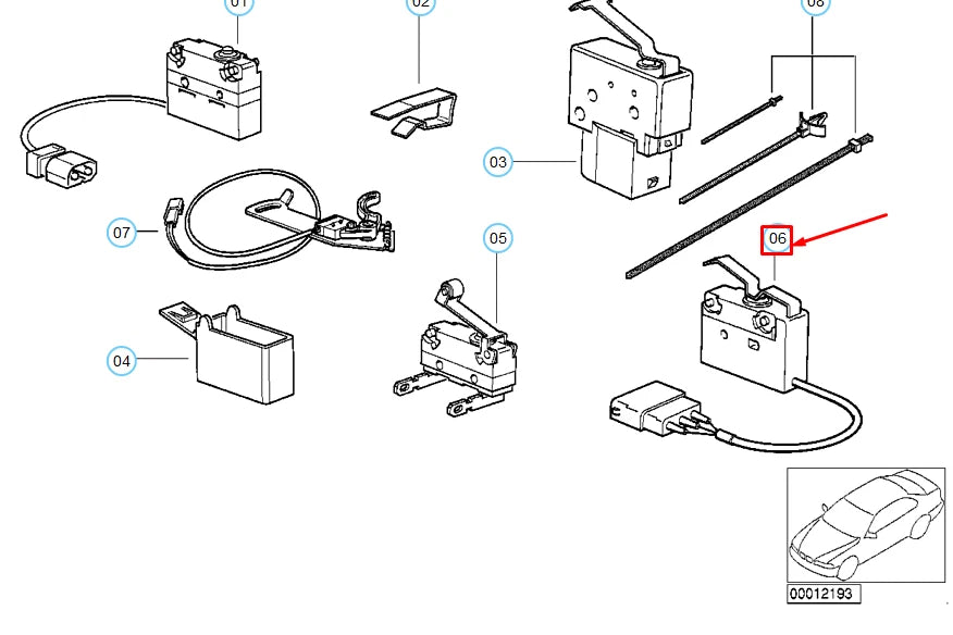 NEW BMW 3 CONVERTIBLE E36 DEAD CENTER CHECK MICRO SWITCH 61318357703 ORIGINAL
