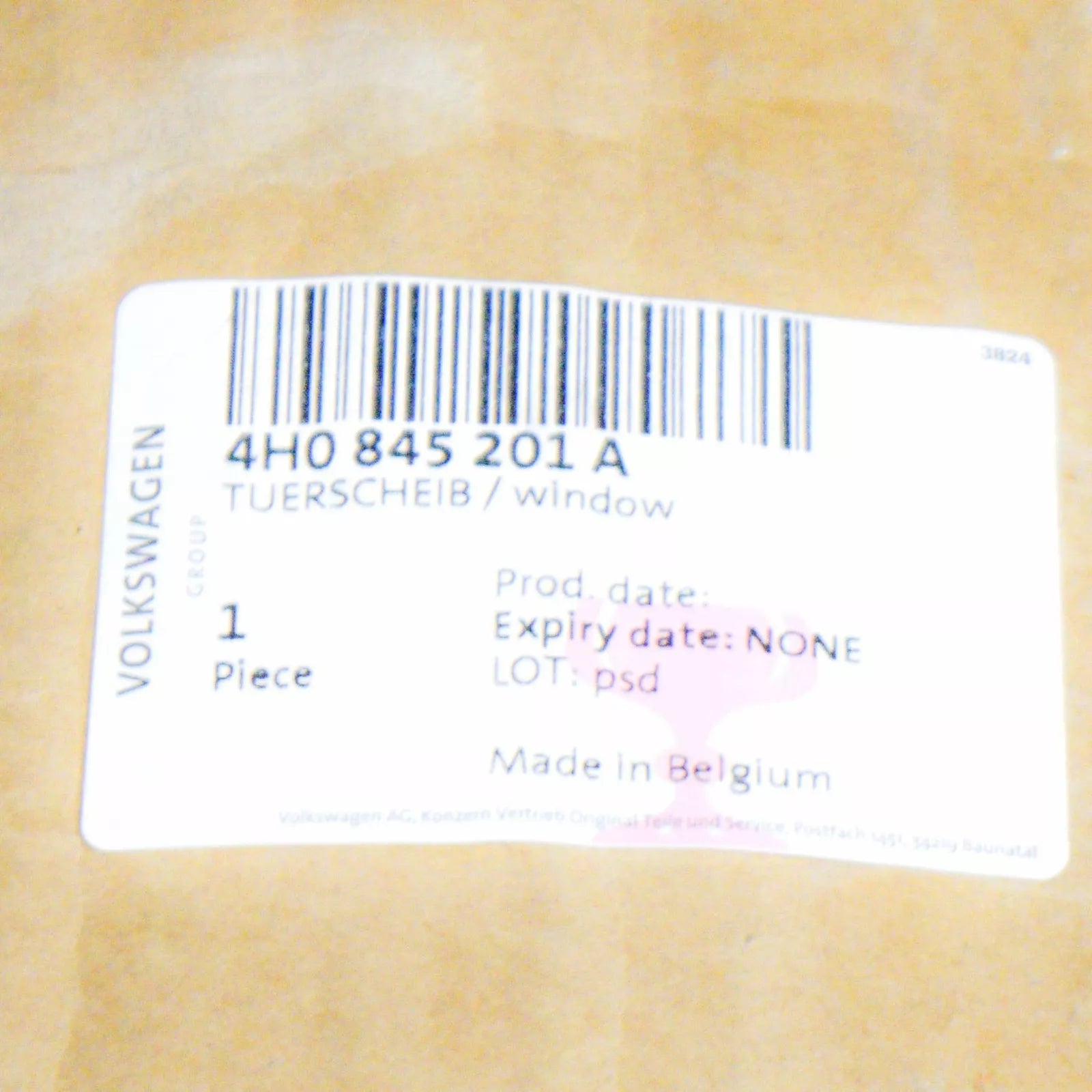 NEW AUDI A8 D4 FRONT LEFT DOOR WINDOW GLASS 4H0845201A ORIGINAL