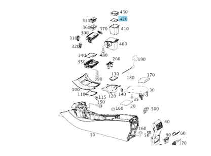 NEW MERCEDES-BENZ CLA COUPE C117 STOWAGE COMPARTMENT INSERT A1766890000 ORIGINAL