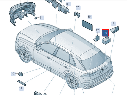 NEW AUDI RSQ8 4MN BATTERY INCERT PIECE 4M8863536A ORIGINAL