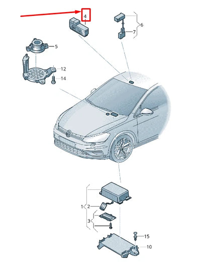 NEW VW SHARAN 7N MOBILE PHONE CONTROL UNIT 561035624IDU
